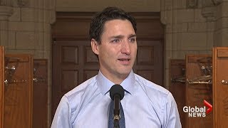 An emotional Justin Trudeau cries discussing the death of Gord Downie