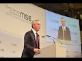 NATO Secretary General addresses Munich Security Conference, 15 FEB 2020