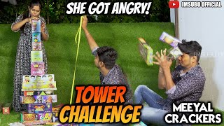 Tallest Tower Challenge😍 - She Gots Angry😳 - Couples Challenge | Meeyal Crackers