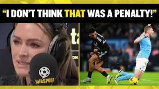 NOT A PENALTY! 😤👎 Laura Woods & Ally McCoist believe Man City's Kevin De Bruyne DIVED vs Fulham... 😬