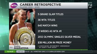 Tennis Channel Live: Five-Time Grand Slam Champion Maria Sharapova Retires From Tennis