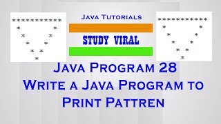 Java Program 28 - Java Program to Print Star Pyramid Patterns 09 - Study Viral