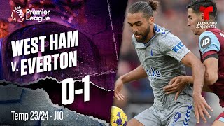 Highlights & Goles: West Ham v. Everton 0-1 | Premier League | Telemundo Deportes