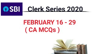 SBI clerk series video 3| Feb 16 - 29 CA | MCQ in Tamil |