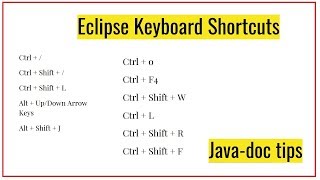 Eclipse keyboard shortcuts for java | Best eclipse keyboard-shortcut | Eclipse editor for java