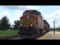 railfanning non stop massive bnsf freight trains in galesburg illinois part 1 7 22 24