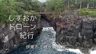 ２時間ドラマの主人公気分になれます城ヶ崎海岸（しずおかドローン紀行　伊豆ジオパーク編４回目は城ヶ崎海岸）