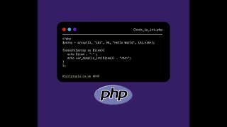 PHP Variables - Check if a variable is an Integer