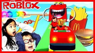 巨大スライダー😆 トロッコ🎢 マクドナルドからの脱出オービー🏃‍♀️🏃‍♂️(アスレ) に挑戦だ！ ゲーム 実況 ROBLOX Escape McDonalds