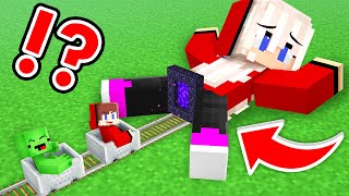 JJ and Mikey Found a Secret STATION in JJ`s Girl in Minecraft - Maizen