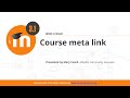 Course meta link in Moodle 3 1