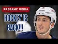 Zach Werenski & Head Coach Dean Evason Preview Tonight's SEASON OPENER in Minnesota | Pregame Media