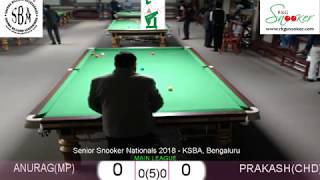 ANURAG GIRI (MP) vs PRAKASH AGRAWAL (CHG) MAIN LEAGUE - SNOOKER NATIONALS