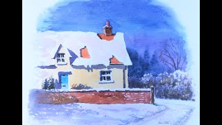 Colinsteedart. 'Rose Cottage in Winter'. (watercolour demonstration)