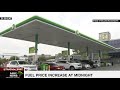 Petrol price increases by R1,27 at midnight