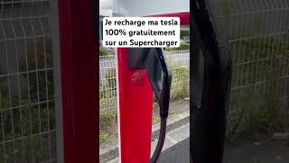 Je recharge ma #tesla 100% gratuitement sur un #supercharger