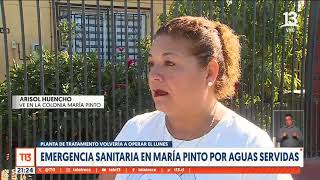 Emergencia sanitaria en María Pinto por aguas servidas