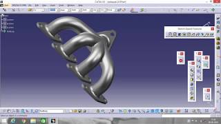 CATIA V5 EXHAUST MANIFOLD PART DESIGN GENERATIVE SHAPE DESIGN TUTORIALS FOR BEGINNERS