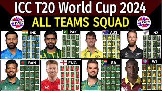 ICC T20 World Cup 2024 - Details & All Team Squad | All Teams Squad T20 World Cup 2024 | T20 WC 2024