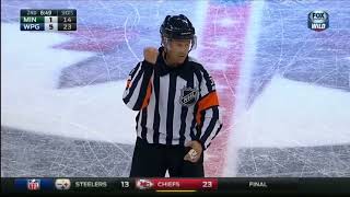 hockey player thinks his penalty is \