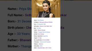 Beautiful Actress Priya Bhavani Shankar Biography #viral #youtubeshorts #shortvideo #shorts