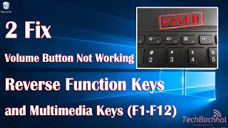 Volume Button Not Working Reverse Function Keys And Multimedia Keys F1 F12 - 2 Fix How To