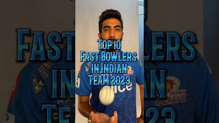 Top 10 Indian Fast Bowlers 🇮🇳 #shorts#shortsfeed #cricket #fastest #bowler #speed #india