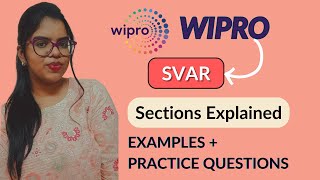 Wipro Round 2 | SVAR | Practice with me and PASS the ROUND |All sections explained!#wipro #placement