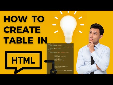 How To Create Table In Html || Create Table By Using Html || How To Use ...