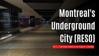 Exploring Montreal's Underground City (RESO): A Stroll from Montreal Central Station to Eaton Centre