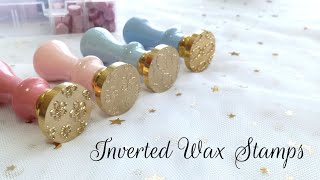 Inverted Wax Stamps | Cloud Wax Seals ☁️ | Sakura Wax Seals 🌸 | Relaxing Wax Stamping