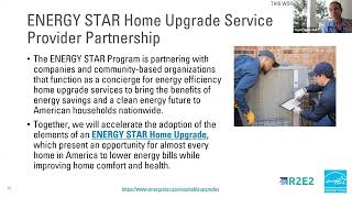 R2E2 & EPA Webinar: Organization Funding for Home Energy Upgrade Programs in Justice 40 Communities