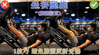 How to Protect Your Knees With the Correct Leg Press 坐姿腿推 膝蓋打直 | 1技巧避免膝蓋反折 【RobertPig蘿蔔豬 2022 EP15】