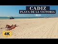 SPAIN - CADIZ - 4K - PLAYA DE LA VICTORIA BEACH WALK, SEPTEMBER 2021.