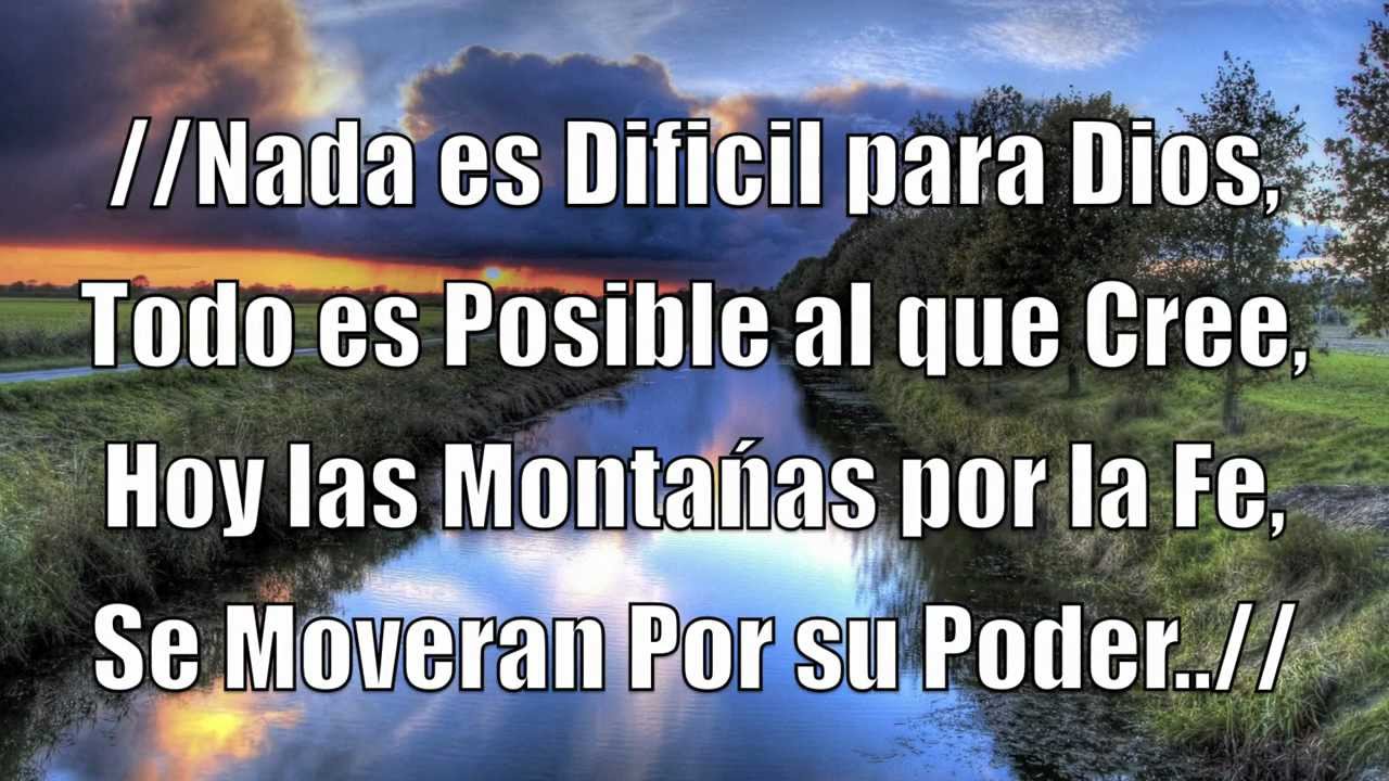 Nada Es Dificil Para Dios Chords Chordify