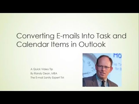 Converting Emails into Task, Calendar, and Contact Items in Outlook