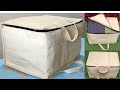 DIY Big Size Cloth Storage Bag Wardrobe Organizer Saree Blanket Winter cloth storage bag making idea