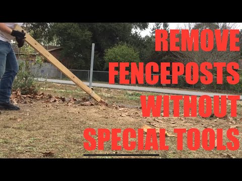 Easiest way to remove chain-link fence posts without special tools Easiest way to remove chain-link fence posts without special tools