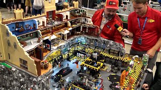 Huge LEGO Batcave with Full Interior, Lights, Motors & More!