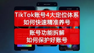 TikTok账号4大定位体系 | 新手账号定位的建议 | 账号功能拆解 | 手把手带你打造爆款视频 | 如何保护好账号 | 如何快速精准养号