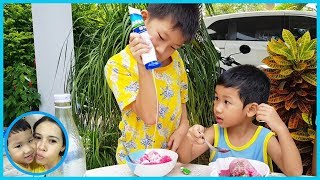 แม่บี น้องบีม | ทำน้ำแข็งใสกินแก้ร้อนครับ