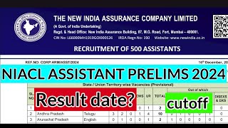 NIACL ASSISTANT PRELIMS RESULT DATE 😱#niaclassistant2024 #niacl #niaclao