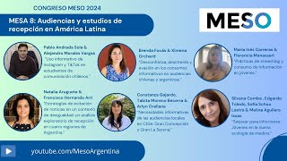 CONGRESO MESO 2024 - Mesa 8: “Audiencias y estudios de recepción en América Latina”