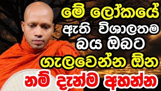 මේ ලෝකයේ ඇති විශාලතම බය.. ඔබට ගැලවෙන්න ඕනනම් දැන්ම අහන්න| Van hasalaka seelawimala thero 2025