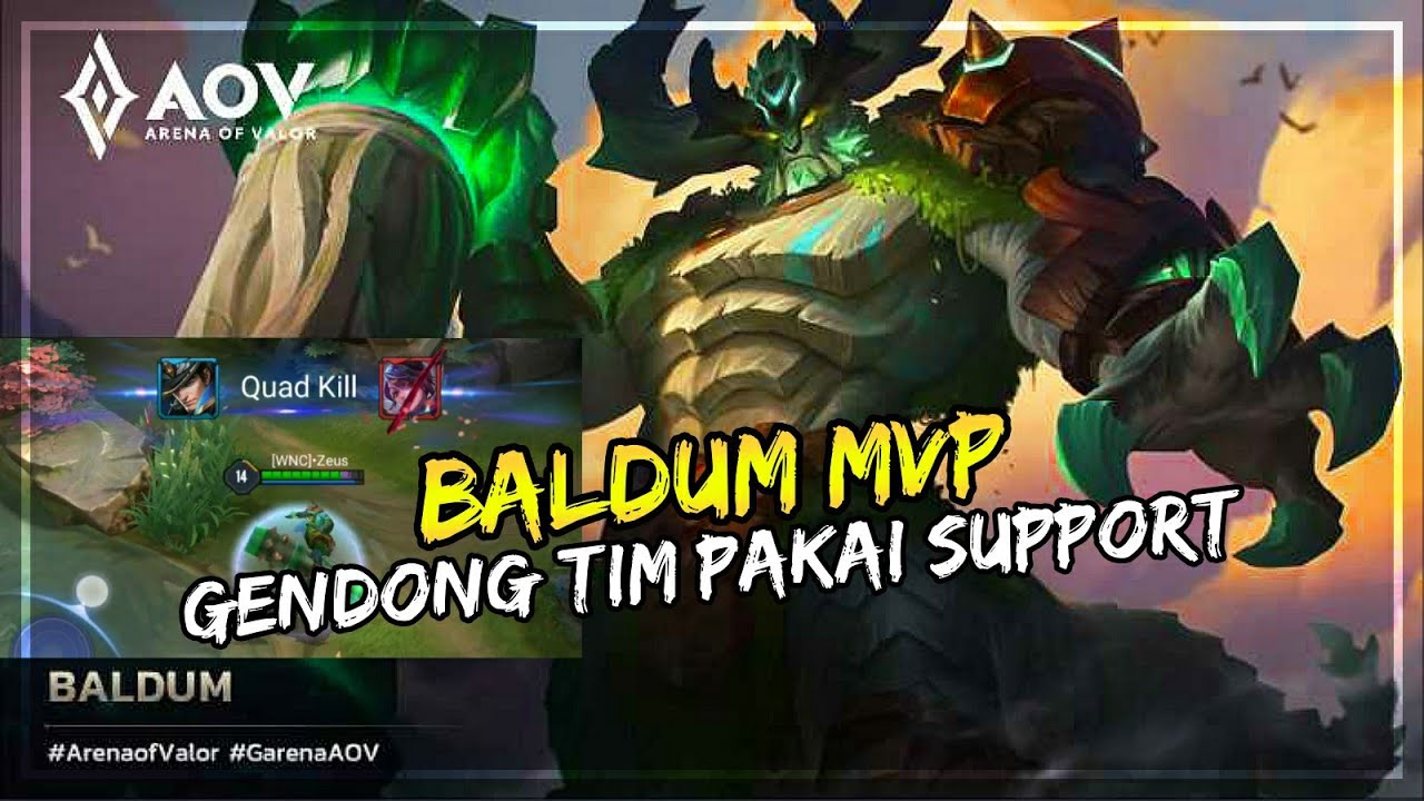 Support Untuk Gendong Tim? Baldum MVP Valhein Quad Kill - Arena Of ...