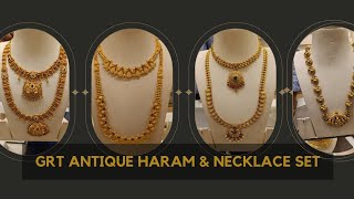 GRT JEWELLERY LATEST ANTIQUE AND SEMI ANTIQUE COLLECTION|HARAM AND NECKLACE| @tamizhthozhivlogs6600