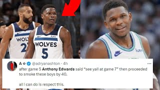 NBA REACT TO ANTHONY EDWARDS VS DENVER NUGGETS | TIMBERWOLVES VS NUGGETS REACTIO