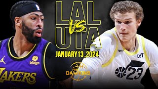 Los Angeles Lakers vs Utah Jazz Full Game Highlights | January 13, 2024 | FreeDawkins