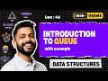Lec-46: Introduction to Queue Data structure with real life example | Data Structure #queue