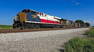 Heritage Week: #CSX RF\u0026P 1836 and Western Maryland 1852 Lead Spectacular Freights in #4k  6/22/24